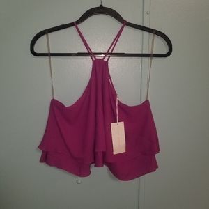 Lush Medium Crop Tank Top NWT